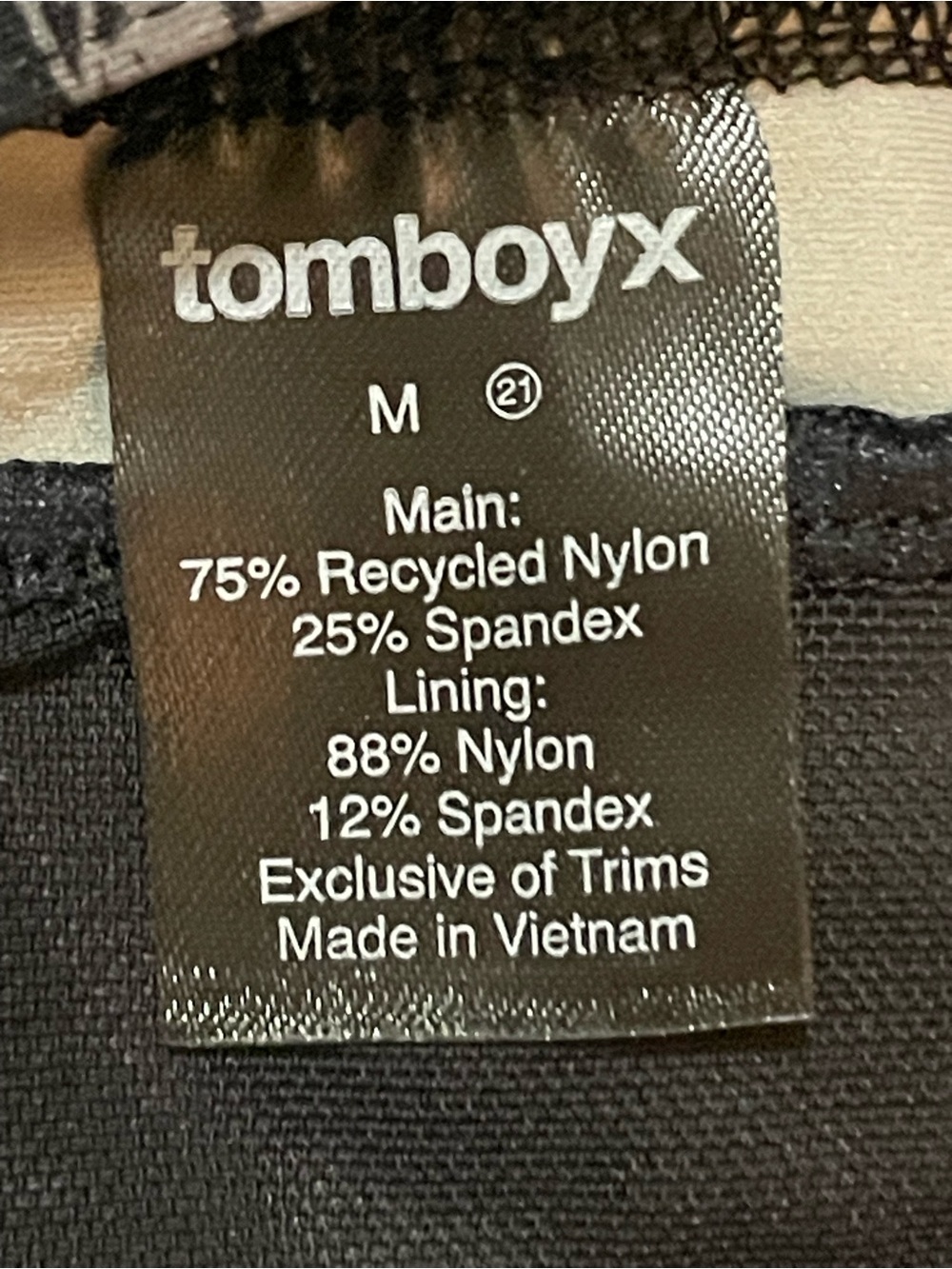 TomboyX Full Zip Bra Racerback Crop top Back To Roots - Picture 3 of 8